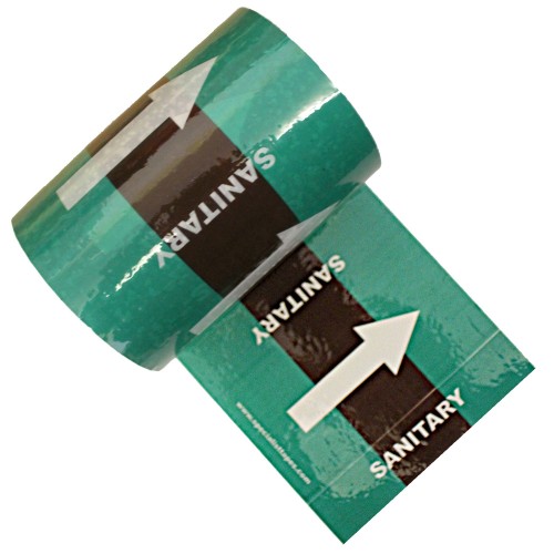 SANITARY (Arrows)- Banded Pipe Identification (ID) Tape