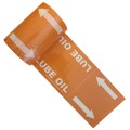 LUBE OIL (Arrows) - Indoor Colour Printed Pipe Identification (ID) Tape 