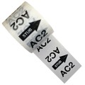 AC2 STUB (Arrows) - Indoor White Printed Pipe Identification (ID) Tape