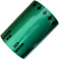 ISO 5031 - SEA WATER (Arrows) - Banded Marine All Weather Pipe Identification (ID) Tape