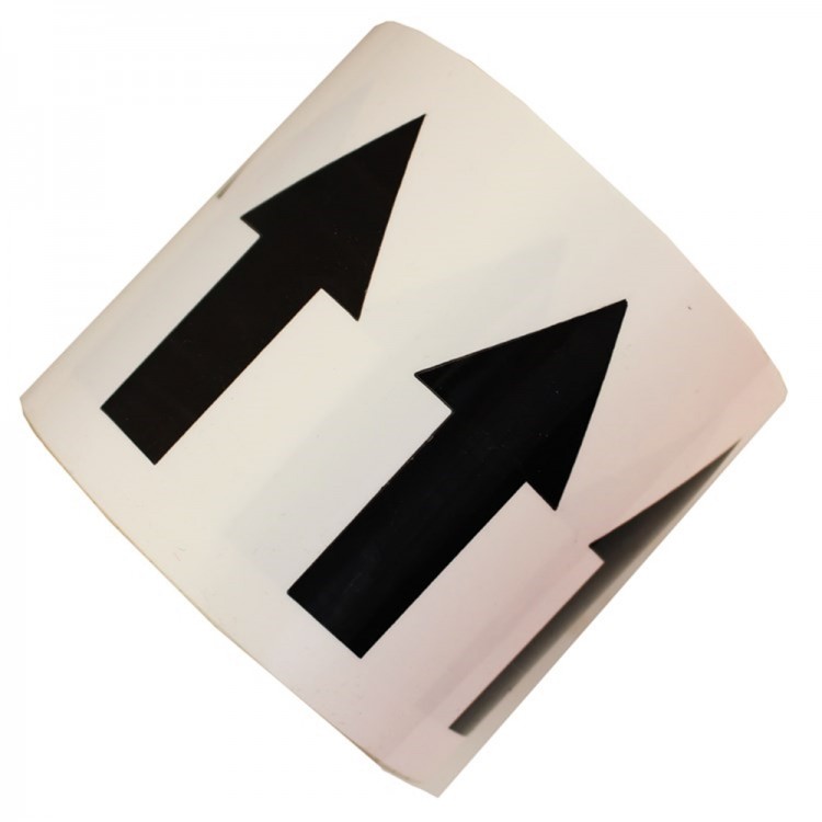 Arrows Black Across the Tape (100mm) All Weather Pipe Identification