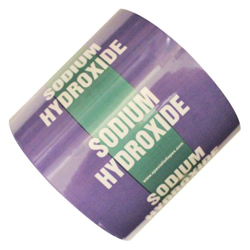 SODIUM HYDROXIDE (NaOH) - All Weather Pipe Identification (ID) Tape