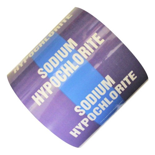 SODIUM HYPOCHLORITE (NaClO) - All Weather Pipe Identification (ID) Tape