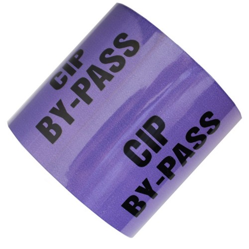 CIP BY-PASS - All Weather Pipe Identification (ID) Tape