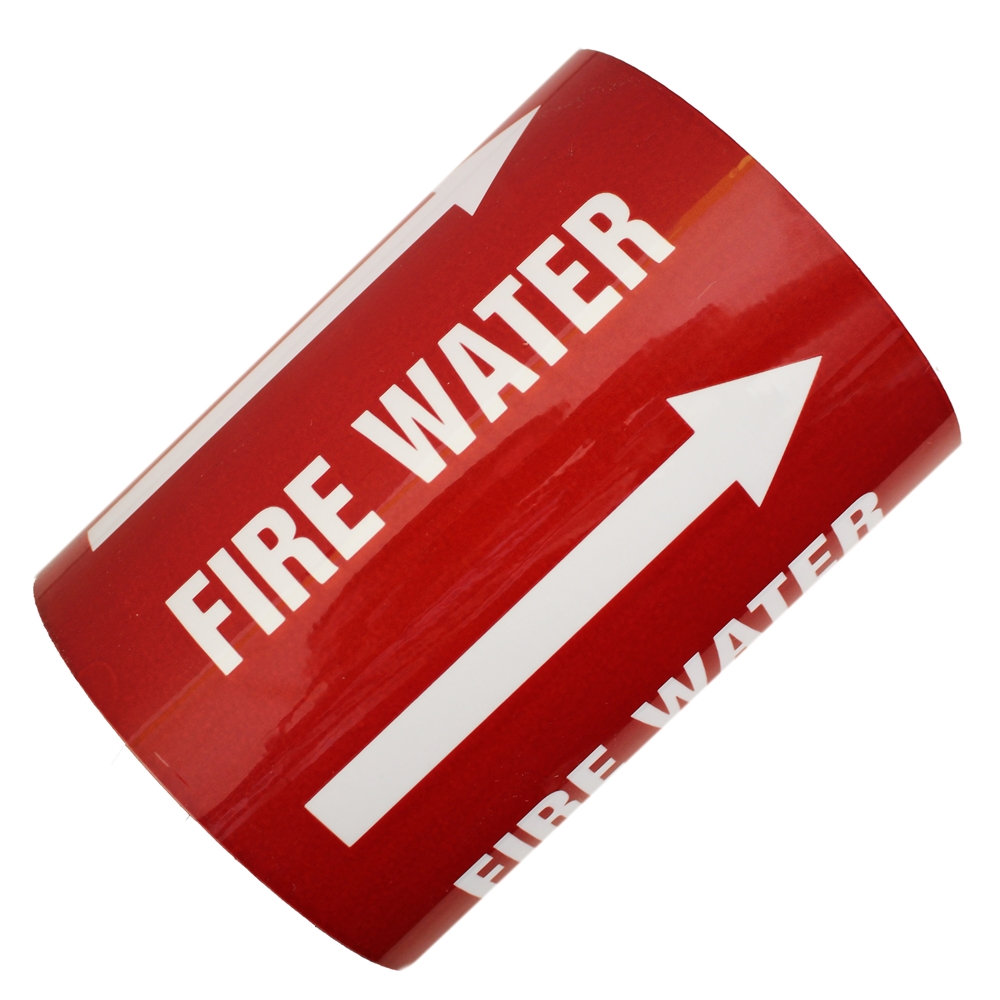FIRE WATER (Arrows) - All Weather Pipe Identification (ID) Tape ...