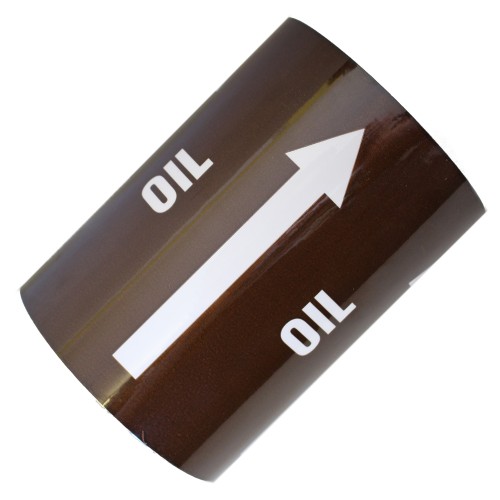 Oil (Arrow) - All Weather Pipe Identification (ID) Tape