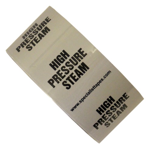 HIGH PRESSURE STEAM (50mm) - All Weather Pipe Identification (ID) Tape