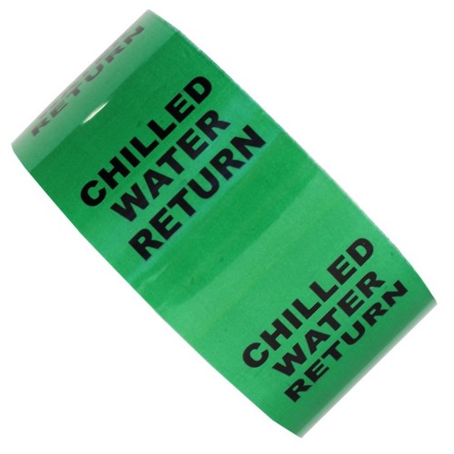 CHILLED WATER RETURN - All Weather Pipe Identification (ID) Tape