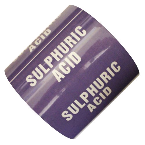 SULPHURIC ACID (H2SO4) - All Weather Pipe Identification (ID) Tape