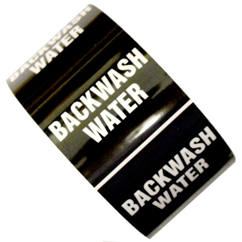 Backwash Water - All Weather Pipe Identification (ID) Tape Backwash Water - All Weather Pipe Identification (ID) Tape
