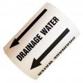 DRAINAGE WATER (Arrow) - All Weather Pipe Identification (ID) Tape
