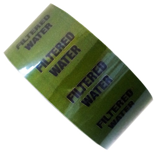 FILTERED WATER - All Weather Pipe Identification (ID) Tape
