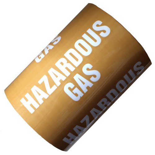 HAZARDOUS GAS - All Weather Pipe Identification (ID) Tape