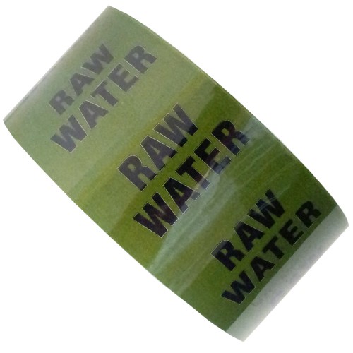 RAW WATER - All Weather Pipe Identification (ID) Tape