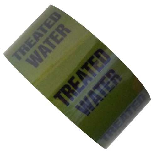 TREATED WATER - All Weather Pipe Identification (ID) Tape