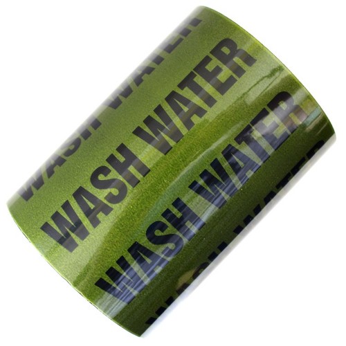 WASH WATER - All Weather Pipe Identification (ID) Tape
