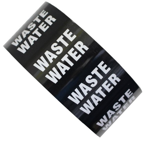 WASTE WATER - All Weather Pipe Identification (ID) Tape