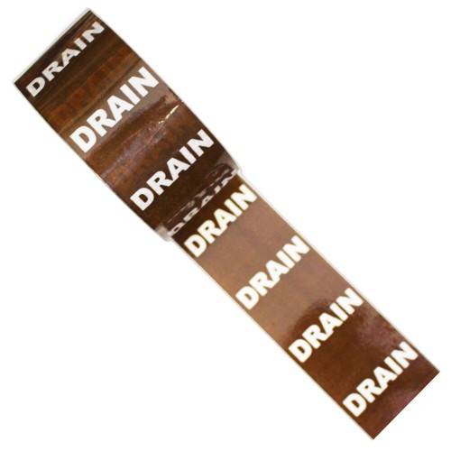 DRAIN - Colour Printed Pipe Identification (ID) Tape