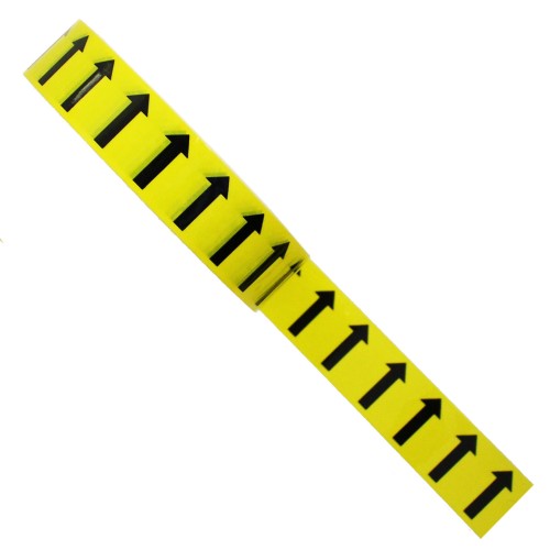 Arrows Across the Tape (25mm) - Colour Printed Pipe Identification (ID) Tape