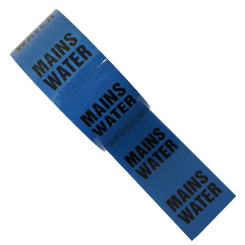 MAINS WATER (Auxillary Blue 18E53) - Colour Printed Pipe Identification (ID) Tape