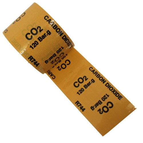 CO2 CARBON DIOXIDE 120 Bar.g R744 - Colour Printed Pipe Identification (ID) Tape