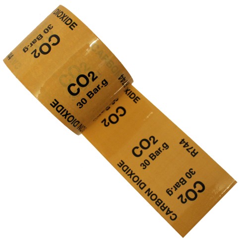 CO2 CARBON DIOXIDE 30 Bar.g R744 - Colour Printed Pipe Identification (ID) Tape