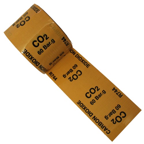 CO2 CARBON DIOXIDE 60 Bar.g R744 - Colour Printed Pipe Identification (ID) Tape