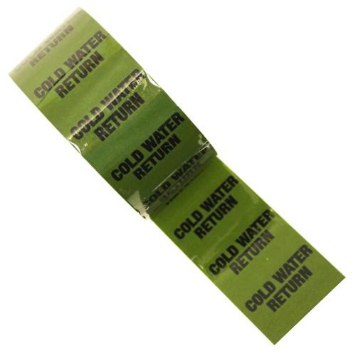COLD WATER RETURN - Colour Printed Pipe Identification (ID) Tape
