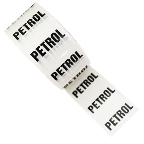 PETROL - White Printed Pipe Identification (ID) Tape
