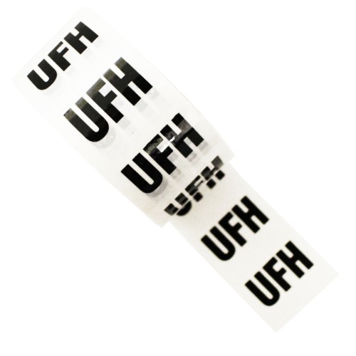 UFH - White Printed Pipe Identification (ID) Tape