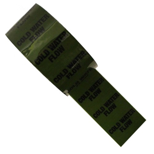 COLD WATER FLOW - Colour Printed Pipe Identification (ID) Tape