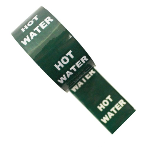 HOT WATER - Colour Printed Pipe Identification (ID) Tape