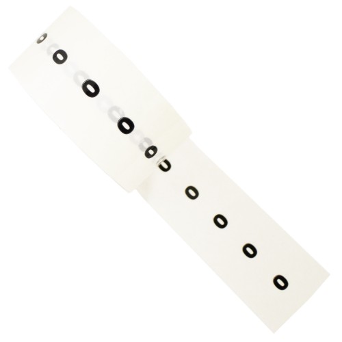 0 - White Printed Pipe Identification (ID) Tape
