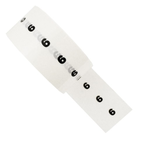 6 - White Printed Pipe Identification (ID) Tape