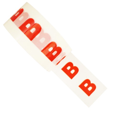 B - White Printed Pipe Identification (ID) Tape