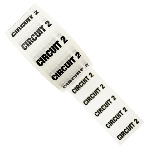 CIRCUIT 2 - White Printed Pipe Identification (ID) Tape