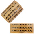 SPARE MEDICAL GAS - Medical Pipe Identification (ID) Labels