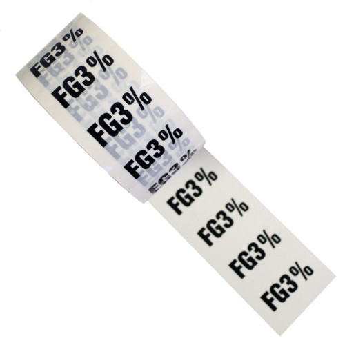 FG3% - White Printed Pipe Identification (ID) Tape