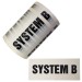 SYSTEM B - White Printed Pipe Identification (ID) Labels