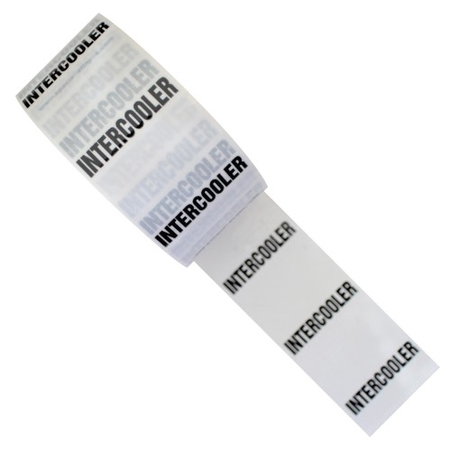 INTERCOOLER - White Printed Pipe Identification (ID) Tape