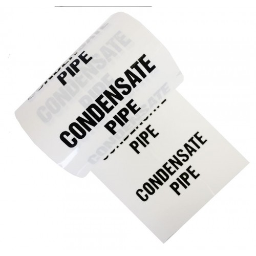 CONDENSATE PIPE (144mm) - White Printed Pipe Identification (ID) Tape