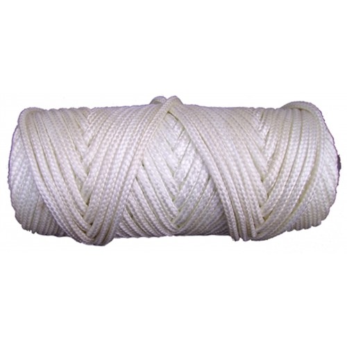 6mm Nylon White Braided Nylon Cord/String - 24H