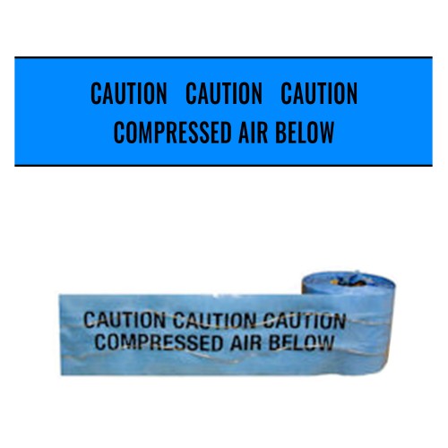 COMPRESSED AIR BELOW (Blue) - Premium Detectable Underground Warning Tape