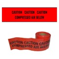 COMPRESSED AIR BELOW (Red) - Premium Detectable Underground Warning Tape