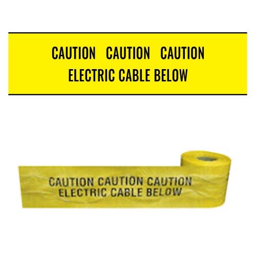 ELECTRIC CABLE BELOW - Premium Detectable Underground Warning Tape
