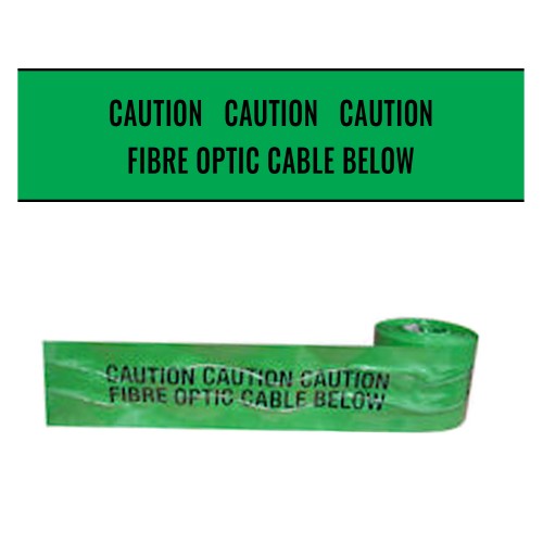 FIBRE OPTIC CABLE BELOW - Premium Detectable Underground Warning Tape