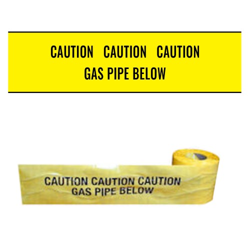 GAS PIPE BELOW - Premium Detectable Underground Warning Tape