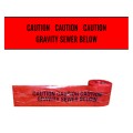 GRAVITY SEWER BELOW - Premium Detectable Underground Warning Tape