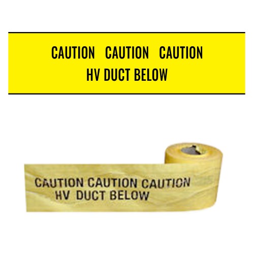 HV DUCT BELOW - Premium Detectable Underground Warning Tape