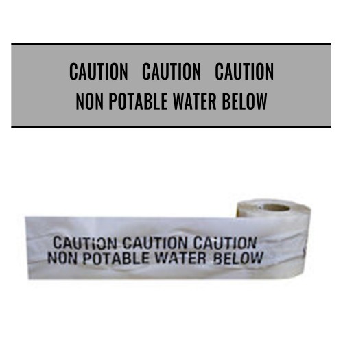 NON POTABLE WATER BELOW - Premium Detectable Underground Warning Tape